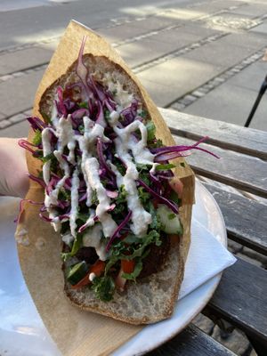 Vegan falafel pita 🥙   at Falafel Factory in Copenhagen