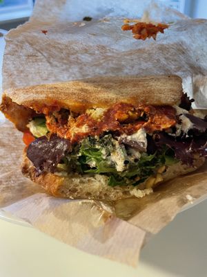 Juicy pita  at Falafel Factory in Copenhagen