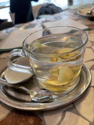 Fresh hot ginger tea @ Schneeweiss & Rosenrot, Goslar at Schneeweiss + Rosenrot in Goslar