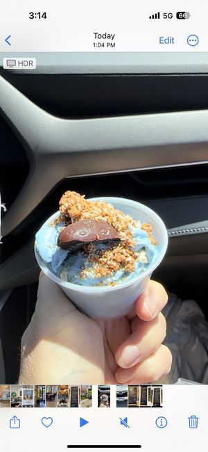 Pina colada ice cream vegan & gluten free  at Glow Juicery in Duncan