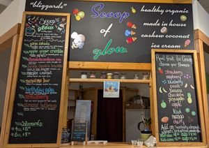 Ice cream and icy treats at Glow Juicery in Duncan