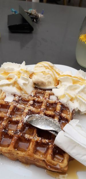 Superfood wafel (delicous! ) at Cafe Flora in Bad Harzburg