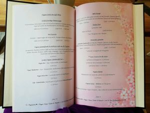 Die vegane Karte at Cafe Flora in Bad Harzburg