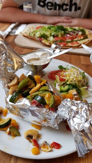 Vegane Ofenkartoffel at Cafe Flora in Bad Harzburg