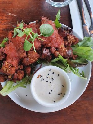 Cauliflower Wings at Greenhouse Canteen & Bar in Tallebudgera-vallley