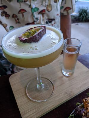 Passionfruit cocktail at Greenhouse Canteen & Bar in Tallebudgera-vallley