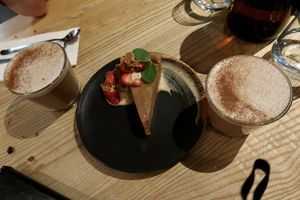 Pecan pie and chai  at Greenhouse Canteen & Bar in Tallebudgera-vallley