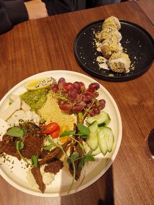 Cheese plate and Arancini at Greenhouse Canteen & Bar in Tallebudgera-vallley