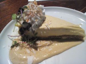 Lemon passionfruit cheesecake at Greenhouse Canteen & Bar in Tallebudgera-vallley