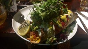 Pulled Jackfruit Enchilada  at Greenhouse Canteen & Bar in Tallebudgera-vallley