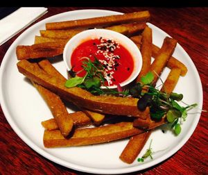 Polenta chips   at Greenhouse Canteen & Bar in Tallebudgera-vallley