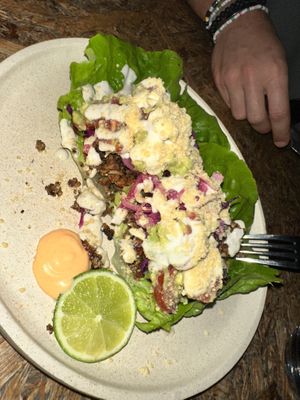 Raw tacos   at Greenhouse Canteen & Bar in Tallebudgera-vallley