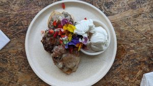 Deep-fried cookies #Veganuary at Greenhouse Canteen & Bar in Tallebudgera-vallley