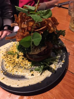 Beetroot burger at Greenhouse Canteen & Bar in Tallebudgera-vallley