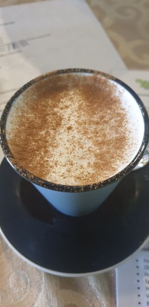 Chai latte with essence/syrup at The Aspy Cafe in Lancefield