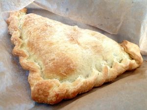 Vegan pastie at The Aspy Cafe in Lancefield