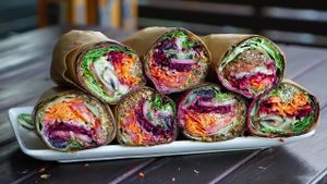 Amazing raw vegan salad wraps. They are so fresh and packed with taste. They have several different raw vegan patties to choose from. As a raw vegan these have become my staple. at Rawthentic Organic Unbakery & Farmacy in Gold Coast
