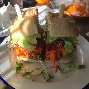 Sesame Burger at Rawthentic Organic Unbakery & Farmacy in Gold Coast
