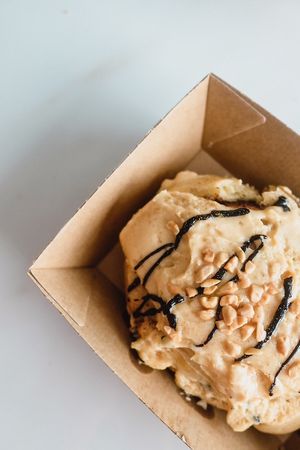 Peanut butter cinnamon roll  at Veganyumm Bakehouse in Brisbane