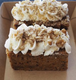 Carrot cake at Veganyumm Bakehouse in Brisbane