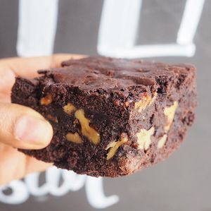 Gluten free walnut brownie at Veganyumm Bakehouse in Brisbane