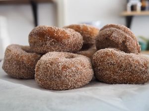 cinnamon donuts at Veganyumm Bakehouse in Brisbane