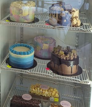 decorated cakes at Veganyumm Bakehouse in Brisbane