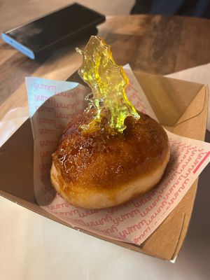 Crème Brûlée donut  at Veganyumm Bakehouse in Brisbane