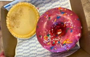Tart and donut   at Veganyumm Bakehouse in Brisbane