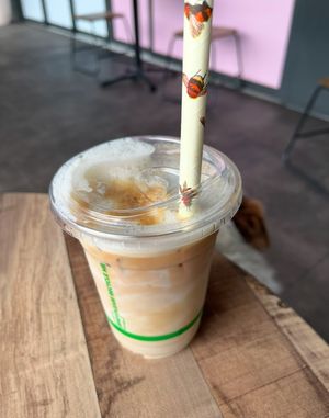 Iced latte   at Veganyumm Bakehouse in Brisbane