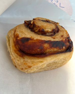 Cheese and Vegemite scroll  at Veganyumm Bakehouse in Brisbane