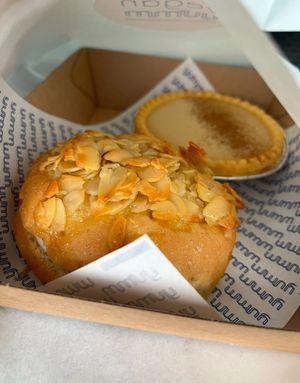 Beesting and custard tartt  at Veganyumm Bakehouse in Brisbane
