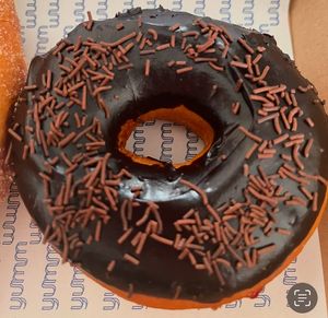 Iced chocolate donut   at Veganyumm Bakehouse in Brisbane