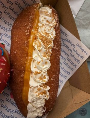 Limited edition caramel long John  at Veganyumm Bakehouse in Brisbane
