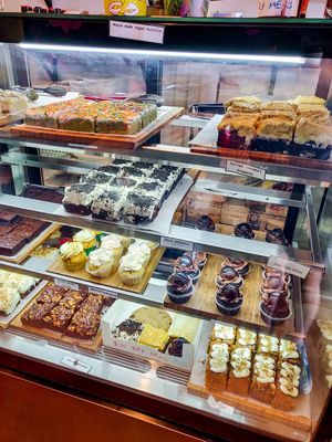 Many sweet cakes and brownies at Veganyumm Bakehouse in Brisbane