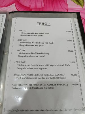 Menu 4 at Nhu Ngoc in Hoi An