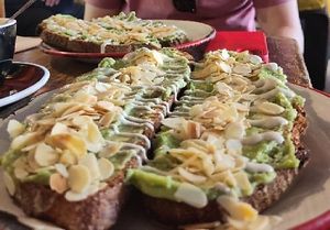 Avo toasts at Pum Pum Cafe in Madrid