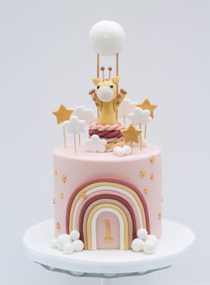 Vegan hot air balloon cake   at Jesmond Cake Company in Newcastle Upon Tyne