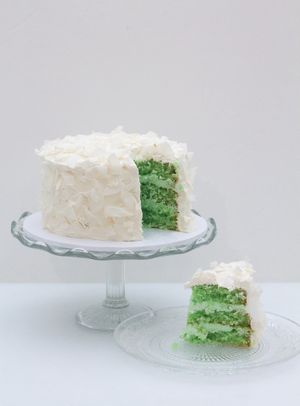 Coconut Pandan cream cake   at Jesmond Cake Company in Newcastle Upon Tyne