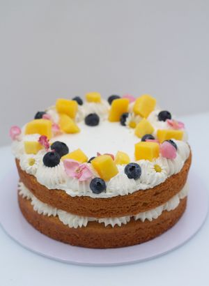 Mango cream cake   at Jesmond Cake Company in Newcastle Upon Tyne