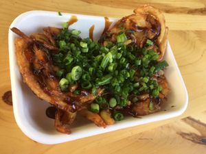 Frying saucers at Dharma Sushi & Thai in Boise