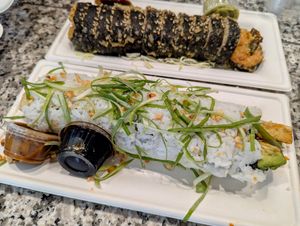 Thai Peanut Roll, Savage Roll at Dharma Sushi & Thai in Boise