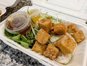 Orange Tofu Bowl at Dharma Sushi & Thai in Boise