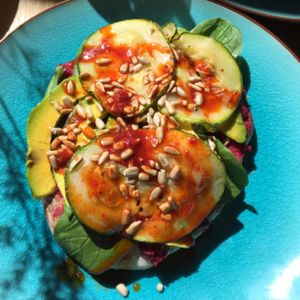 sandwich at Cafe Vida in La Paz