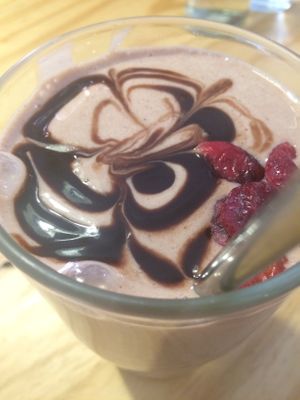 Chocolate and banana smoothie  at Cafe Vida in La Paz