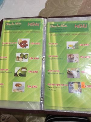 Menu at Chay An Nhien in Da Nang