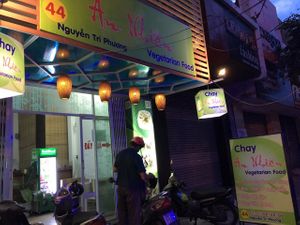 Front of restaurant at Chay An Nhien in Da Nang