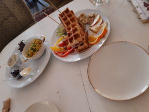 Eggs and waffles at Kukoon in Bremen