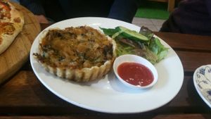 Vegan quiche at CassellBella's Bakery Cafe in Northcote