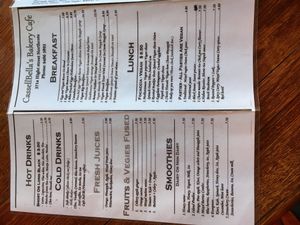 Menu at CassellBella's Bakery Cafe in Northcote